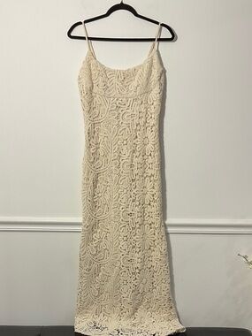 chinese dress ladies Blue Starfish Broderie Backless Maxi Avere Dress XXL main image 1